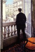 Gustave Caillebotte Young Man at his Window France oil painting reproduction